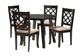 Lexi Modern Beige Fabric and Dark Brown Finished Wood 5-Piece Dining Set FredCo