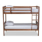 Liam Modern and Contemporary Walnut Brown Finished Wood Twin Size Bunk Bed FredCo