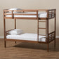 Liam Modern and Contemporary Walnut Brown Finished Wood Twin Size Bunk Bed FredCo