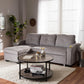 Lianna Modern and Contemporary Light Grey Fabric Upholstered Sectional Sofa FredCo