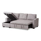 Lianna Modern and Contemporary Light Grey Fabric Upholstered Sectional Sofa FredCo