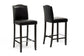 Libra Black Modern Bar Stool with Nail Head Trim (Set of 2) FredCo