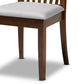 Lida Modern and Contemporary Grey Fabric Upholstered and Walnut Brown Finished Wood 5-Piece Dining Set FredCo