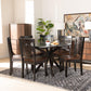 Liese Modern and Contemporary Transitional Two-Tone Dark Brown and Walnut Brown Finished Wood 7-Piece Dining Set FredCo