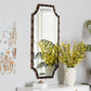 Lieven Rustic Glam and Luxe Two-Tone Light Brown and Black Finished Metal Accent Wall Mirror FredCo