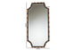 Lieven Rustic Glam and Luxe Two-Tone Light Brown and Black Finished Metal Accent Wall Mirror FredCo