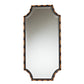 Lieven Rustic Glam and Luxe Two-Tone Light Brown and Black Finished Metal Accent Wall Mirror FredCo