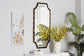 Lieven Rustic Glam and Luxe Two-Tone Light Brown and Black Finished Metal Accent Wall Mirror FredCo