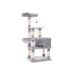 Light Grey Cat Tree 58" High FredCo