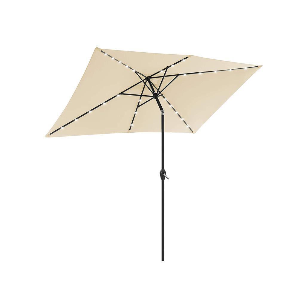 Lighted Outdoor Umbrella Beige FredCo