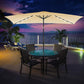 Lighted Outdoor Umbrella Beige FredCo