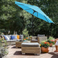 Lighted Outdoor Umbrella, Lake Blue with Leds FredCo