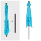 Lighted Rectangular Outdoor Umbrella Lake Blue Solar FredCo
