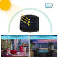 Lighted Rectangular Outdoor Umbrella Lake Blue Solar FredCo