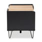 Lilith Modern and Contemporary Two-Tone Black and Oak Brown Finished Wood and Metal 3-Tier Coffee Table FredCo