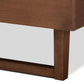 Liliya Mid-Century Modern Walnut Brown Finished Wood Full Size Platform Bed Frame FredCo