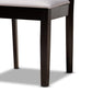 Lilly Modern and Contemporary Grey Fabric Upholstered and Dark Brown Finished Wood 5-Piece Dining Set FredCo