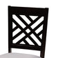 Lilly Modern and Contemporary Grey Fabric Upholstered and Dark Brown Finished Wood 5-Piece Dining Set FredCo