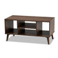 Linas Mid-Century Modern Walnut Finished Coffee Table FredCo