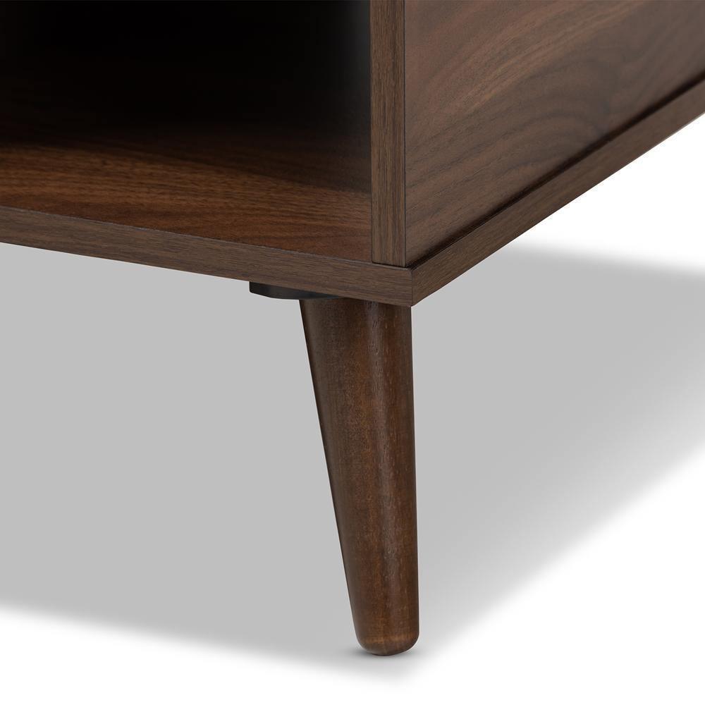 Linas Mid-Century Modern Walnut Finished Coffee Table FredCo