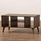 Linas Mid-Century Modern Walnut Finished Coffee Table FredCo