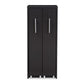 Lindo Dark Brown Wood Bookcase with Two Pulled-out Doors Shelving Cabinet FredCo