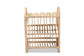 Liora Modern Bohemian Natural Brown Finished Rattan 2-Tier Display Shelf FredCo
