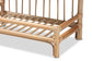 Liora Modern Bohemian Natural Brown Finished Rattan 2-Tier Display Shelf FredCo