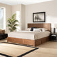 Lisa Modern and Contemporary Transitional Ash Walnut Brown Finished Wood King Size 3-Drawer Platform Storage Bed FredCo