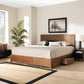 Lisa Modern and Contemporary Transitional Ash Walnut Brown Finished Wood King Size 3-Drawer Platform Storage Bed FredCo