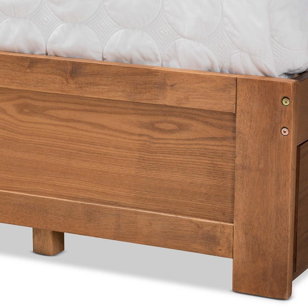Lisa Modern and Contemporary Transitional Ash Walnut Brown Finished Wood King Size 3-Drawer Platform Storage Bed FredCo