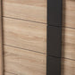 Lisen Mid-Century Modern Light Oak and Grey 5-Drawer Chest FredCo