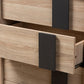 Lisen Mid-Century Modern Light Oak and Grey 5-Drawer Chest FredCo