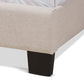 Lisette Modern and Contemporary Beige Fabric Upholstered Queen Size Bed FredCo