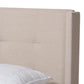 Lisette Modern and Contemporary Beige Fabric Upholstered Queen Size Bed FredCo