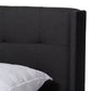 Lisette Modern and Contemporary Charcoal Grey Fabric Upholstered Full Size Bed FredCo
