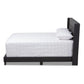 Lisette Modern and Contemporary Charcoal Grey Fabric Upholstered Full Size Bed FredCo