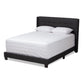 Lisette Modern and Contemporary Charcoal Grey Fabric Upholstered Full Size Bed FredCo