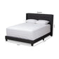 Lisette Modern and Contemporary Charcoal Grey Fabric Upholstered Full Size Bed FredCo