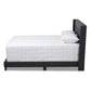 Lisette Modern and Contemporary Charcoal Grey Fabric Upholstered Queen Size Bed FredCo