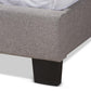 Lisette Modern and Contemporary Grey Fabric Upholstered King Size Bed FredCo