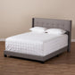 Lisette Modern and Contemporary Grey Fabric Upholstered King Size Bed FredCo