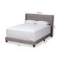 Lisette Modern and Contemporary Grey Fabric Upholstered King Size Bed FredCo