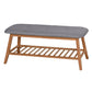 Living Room Bamboo Bench Entryway Shoe Rack 39.3 x 12 x 17.3 inch FredCo