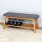 Living Room Bamboo Bench Entryway Shoe Rack 39.3 x 12 x 17.3 inch FredCo