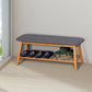 Living Room Bamboo Bench Entryway Shoe Rack 39.3 x 12 x 17.3 inch FredCo