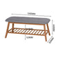 Living Room Bamboo Bench Entryway Shoe Rack 39.3 x 12 x 17.3 inch FredCo
