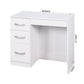 Living Room Wooden Dress Table，Bedroom Wooden Desk with 3 Drawers FredCo