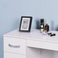 Living Room Wooden Dress Table，Bedroom Wooden Desk with 3 Drawers FredCo