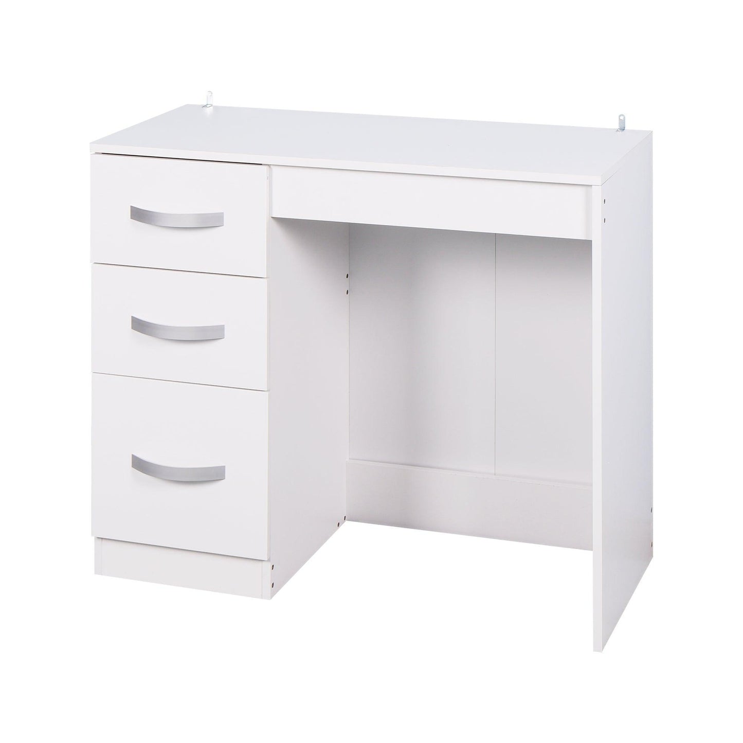 Living Room Wooden Dress Table，Bedroom Wooden Desk with 3 Drawers FredCo